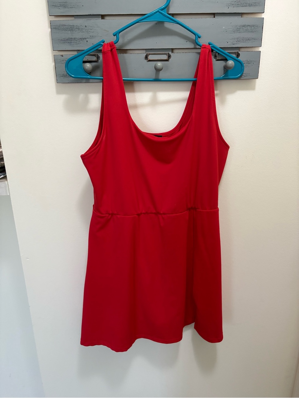 Bright Red Sleeveless Athletic Dress